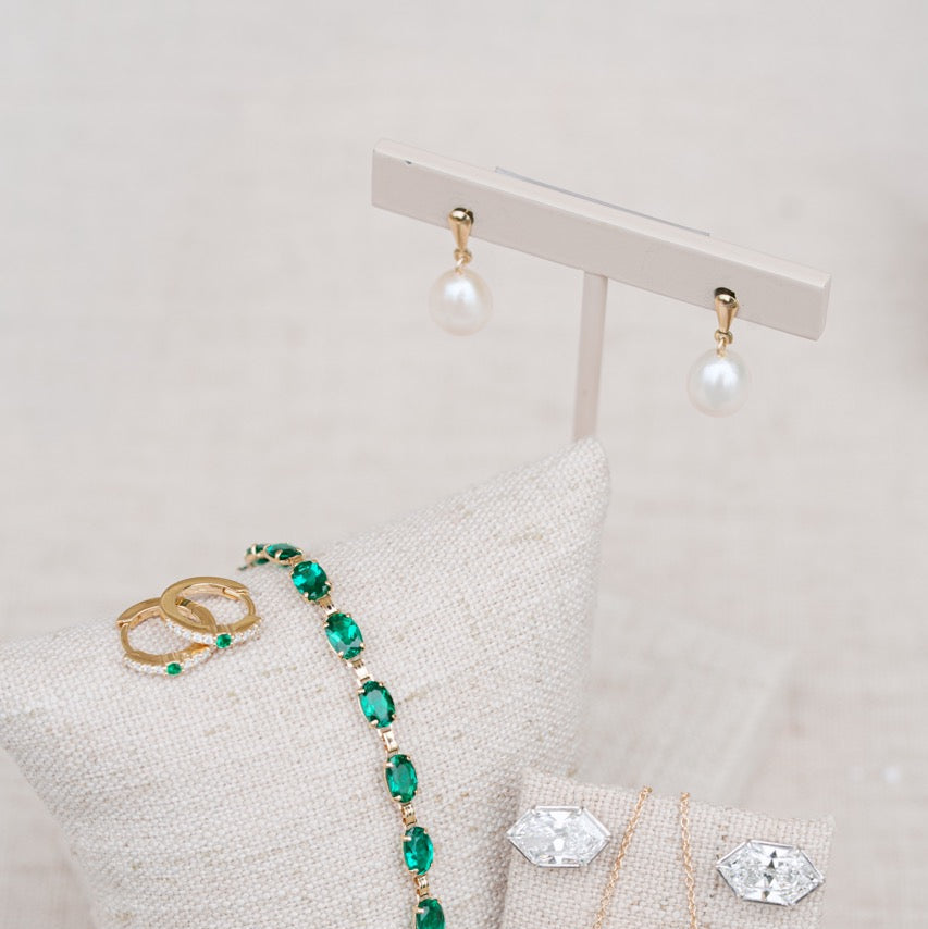 pearl dangle earrings