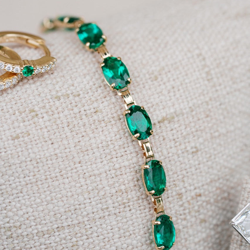 emerald line bracelet