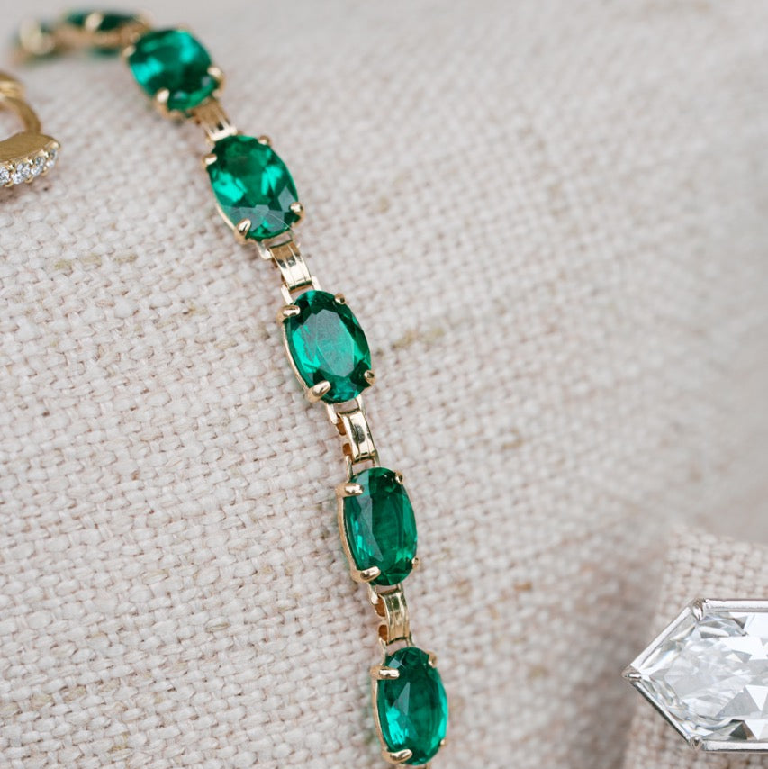 emerald line bracelet