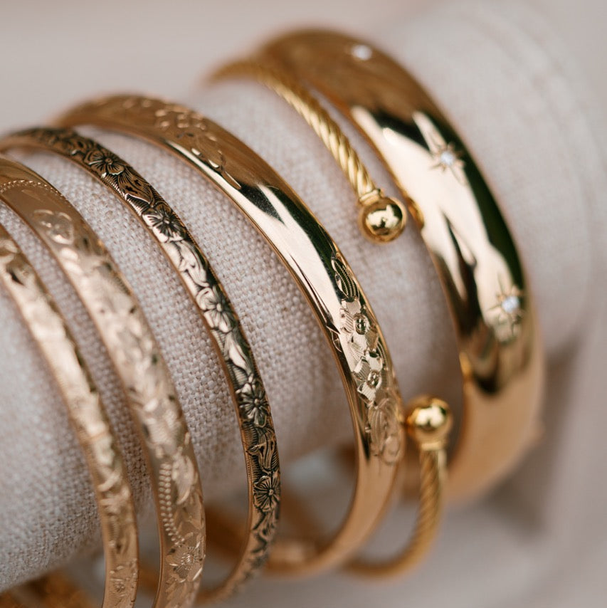 14k yellow gold filled cuff bracelet