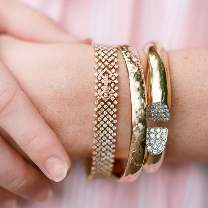 yellow gold diamond bracelet