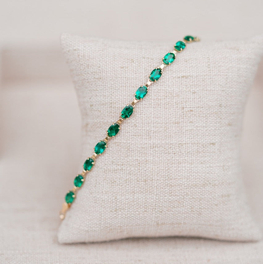 emerald line bracelet