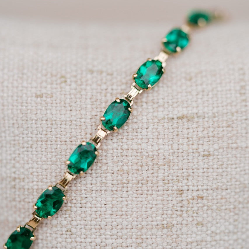 emerald line bracelet