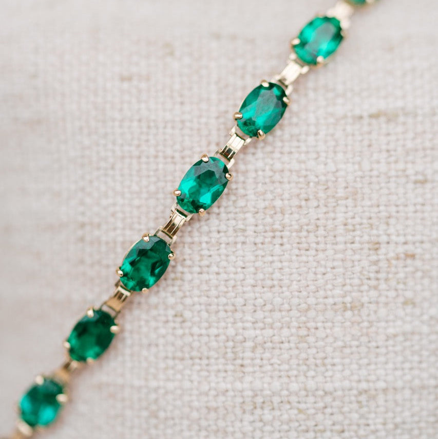 emerald line bracelet