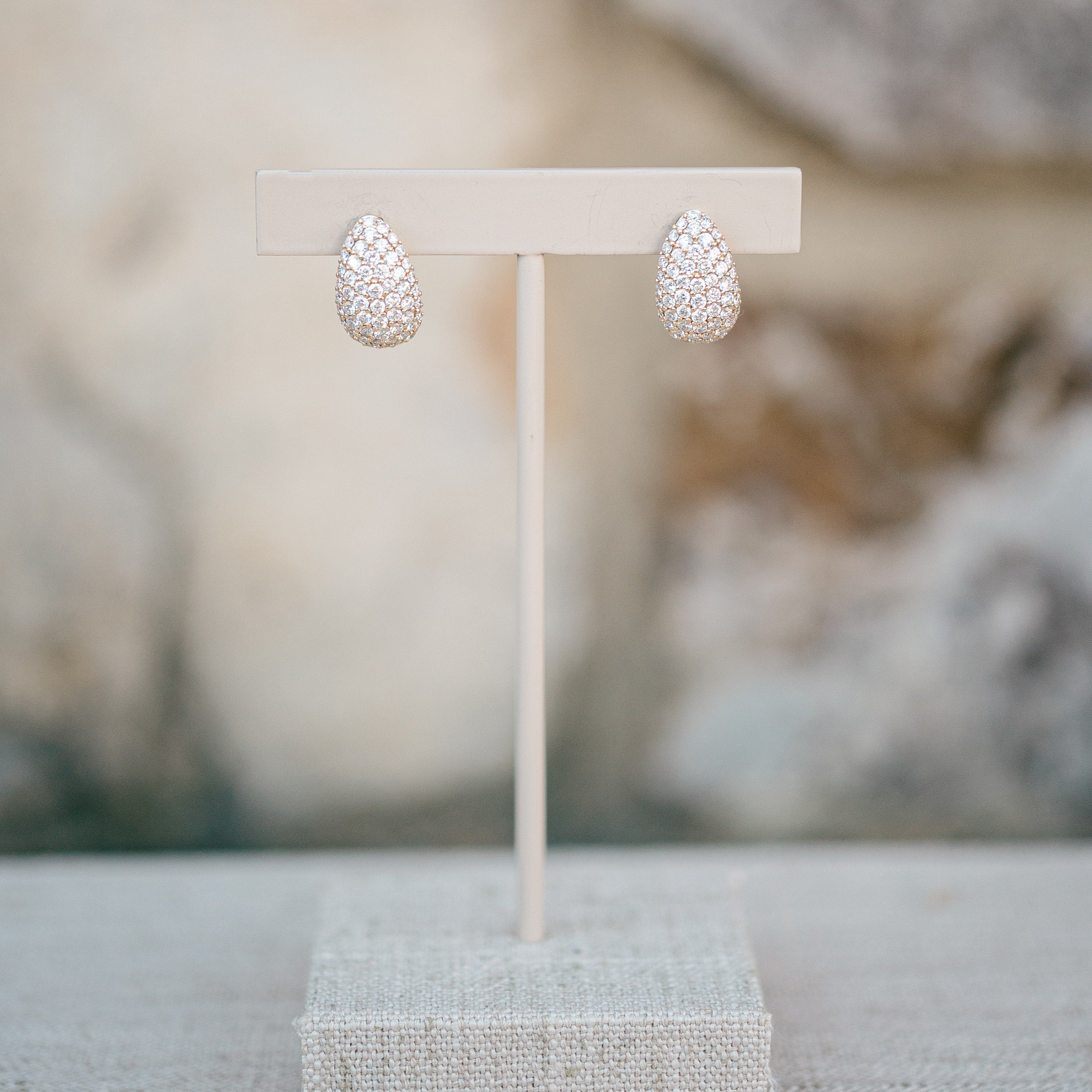 Pave Diamond Earrings