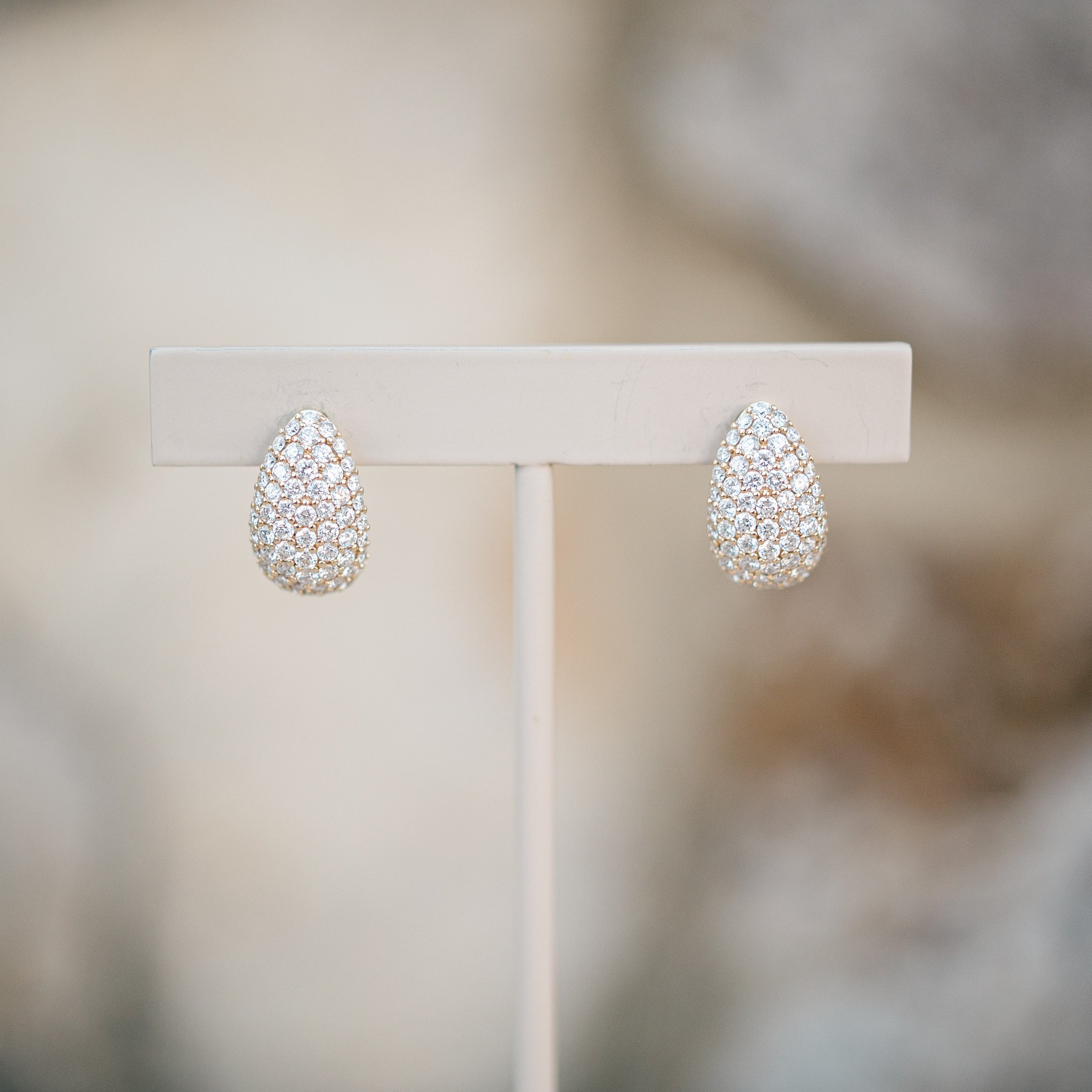 Pave Diamond Earrings