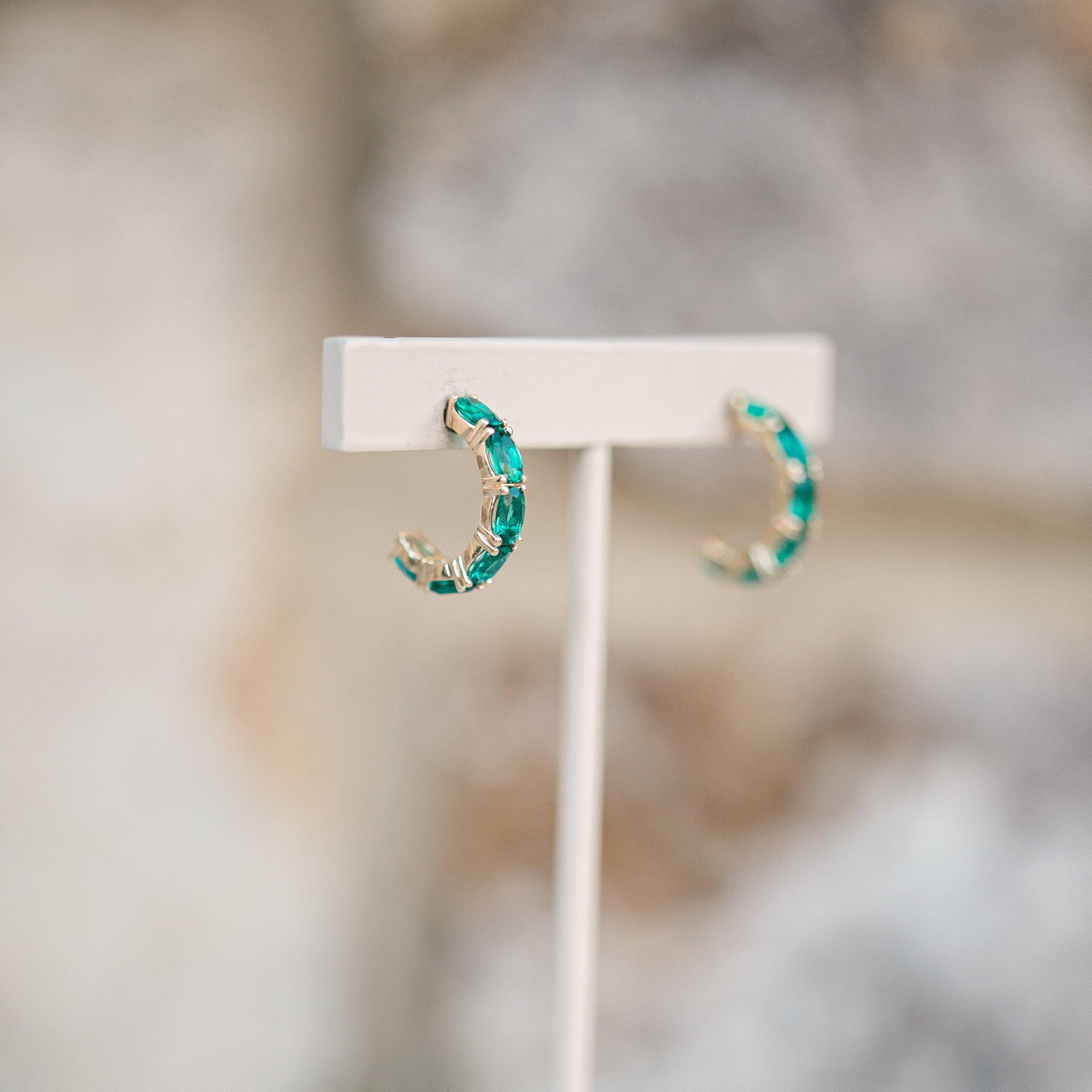 Emerald Hoops