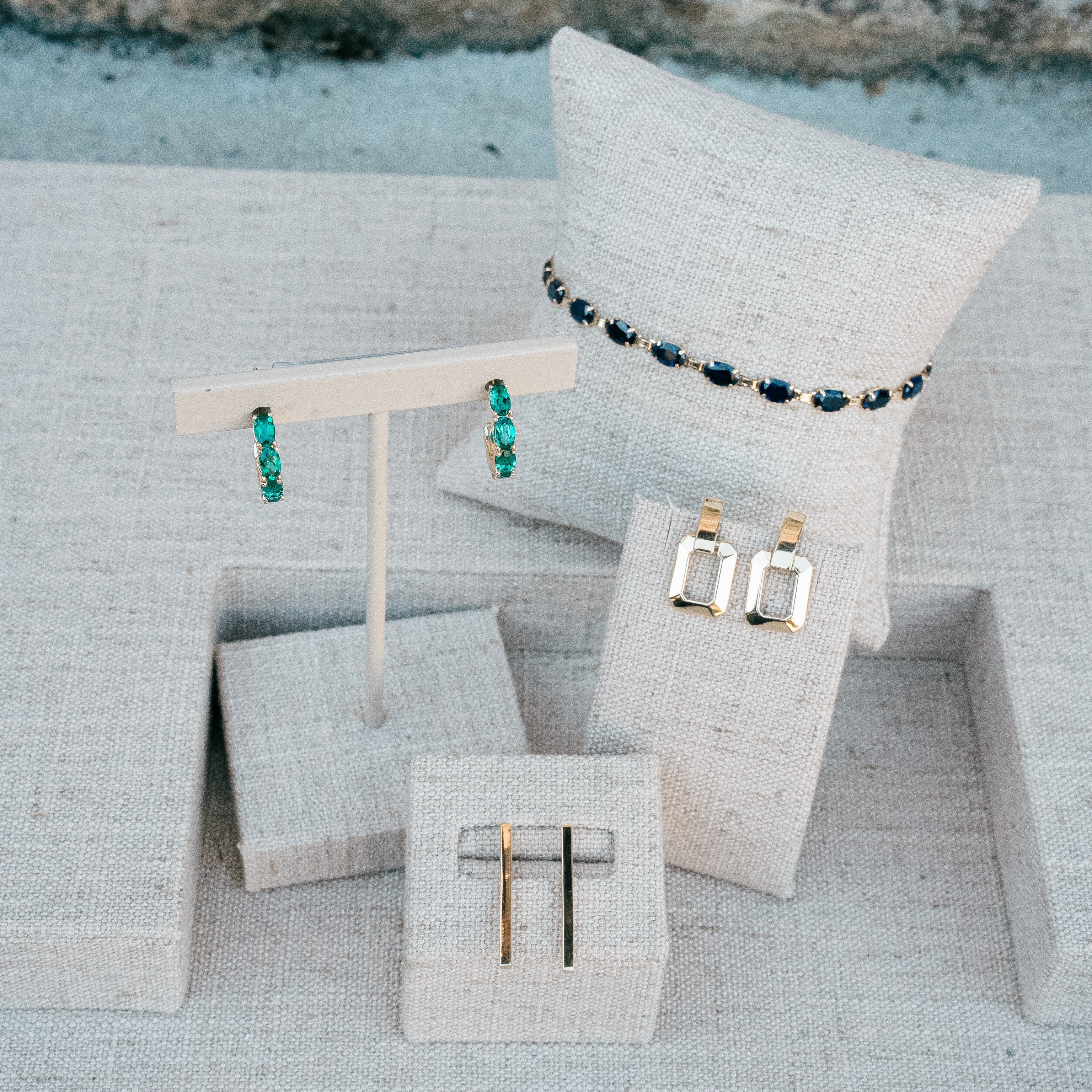 Emerald Hoops