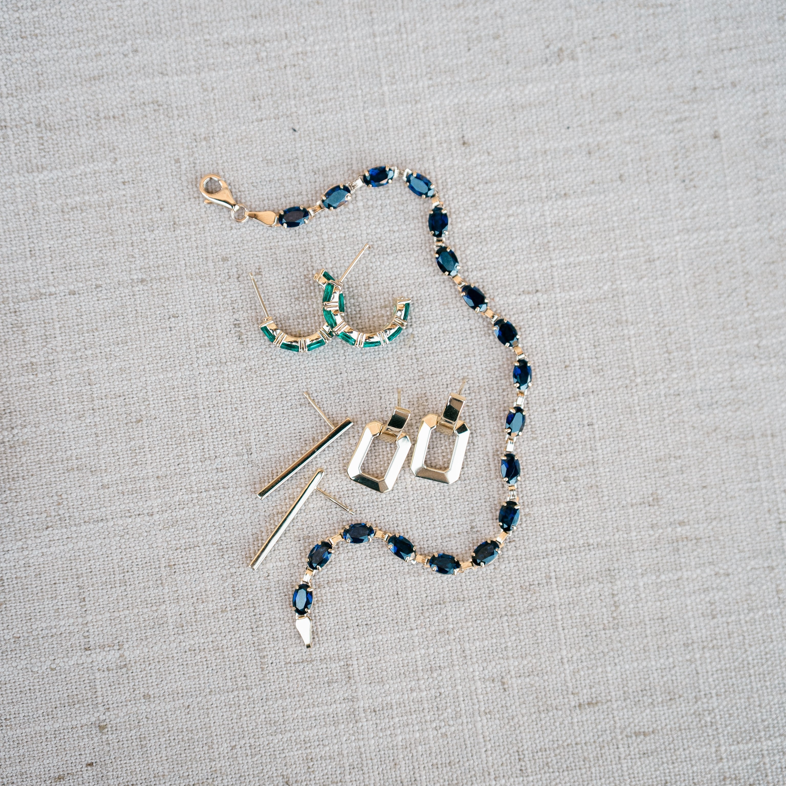 Sapphire line bracelet