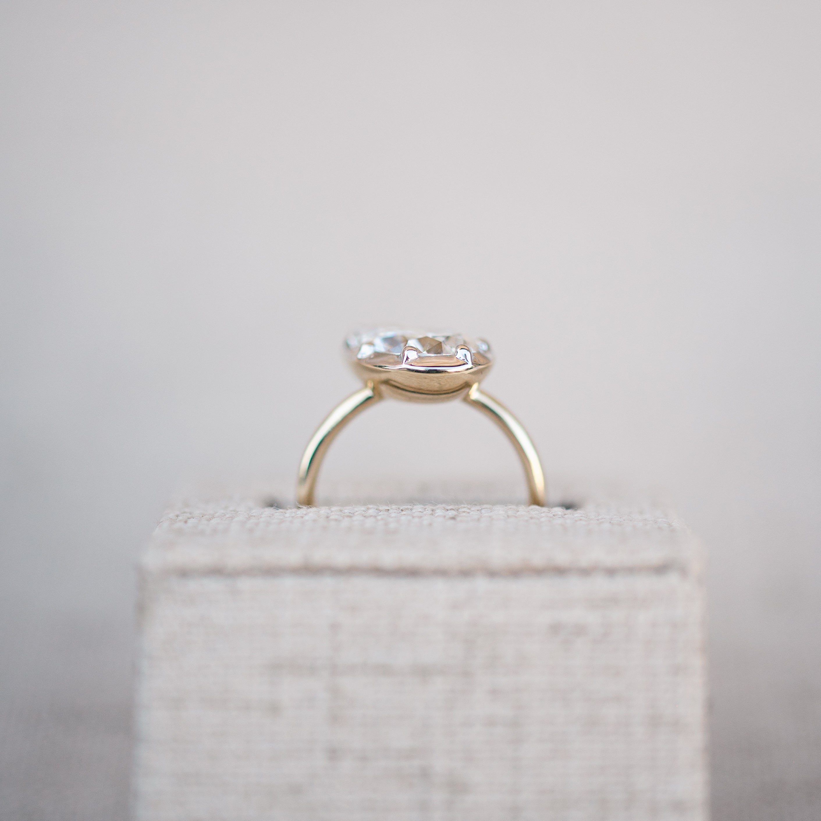 Pear shaped diamond ring