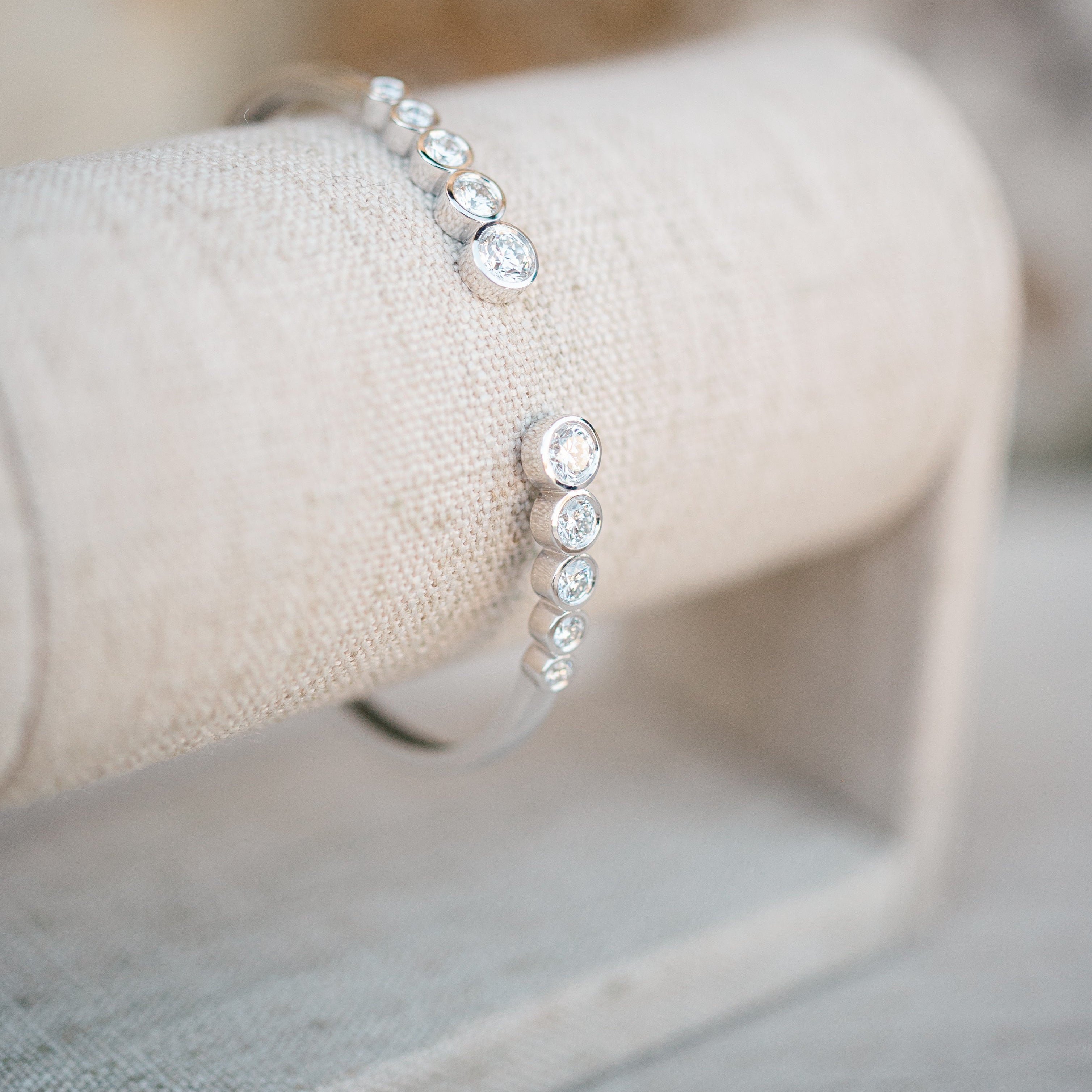 tapered diamond cuff bracelet