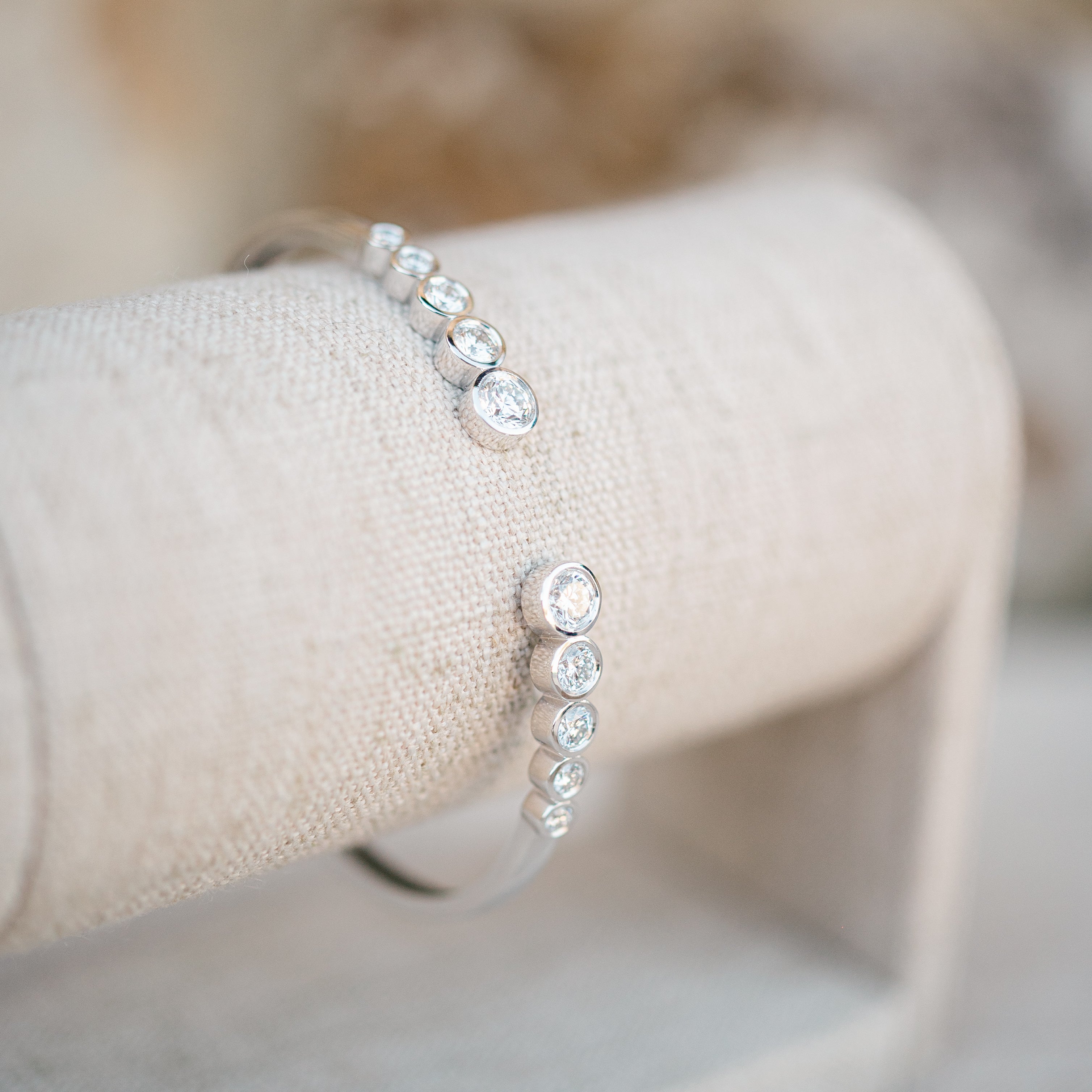 tapered diamond cuff bracelet