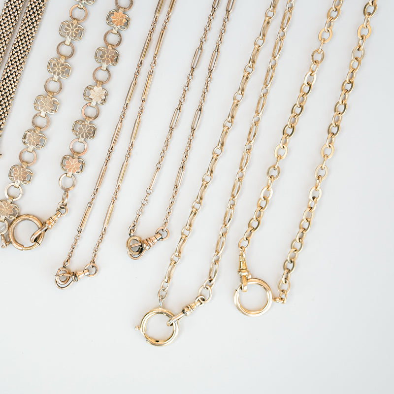 Victorian gold filled oval link chain