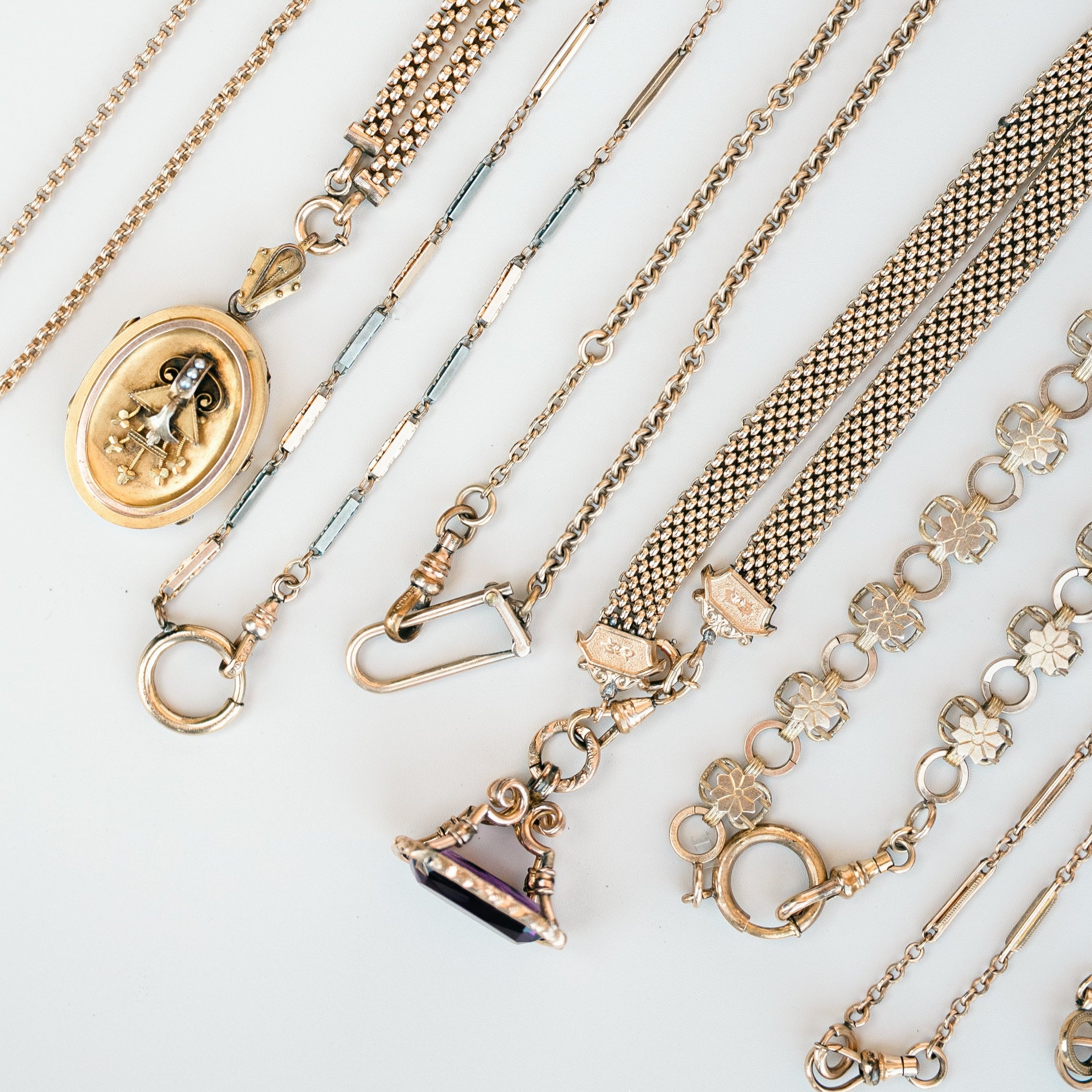 Oval clasp gold filled chain