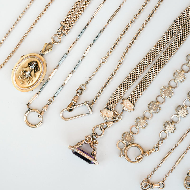 Oval clasp gold filled chain