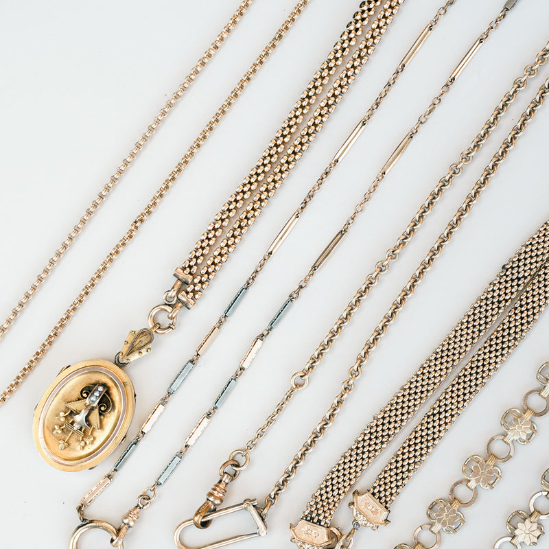 Victorian gold filled petite rolo chain