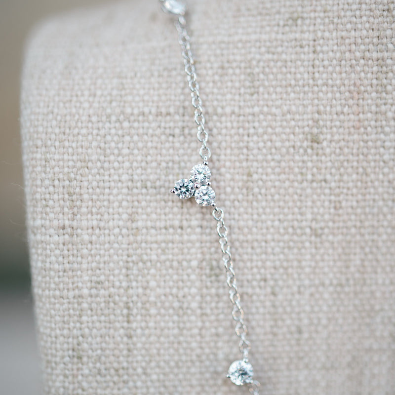 White gold multi-station diamond necklace-PRE ORDER NOW