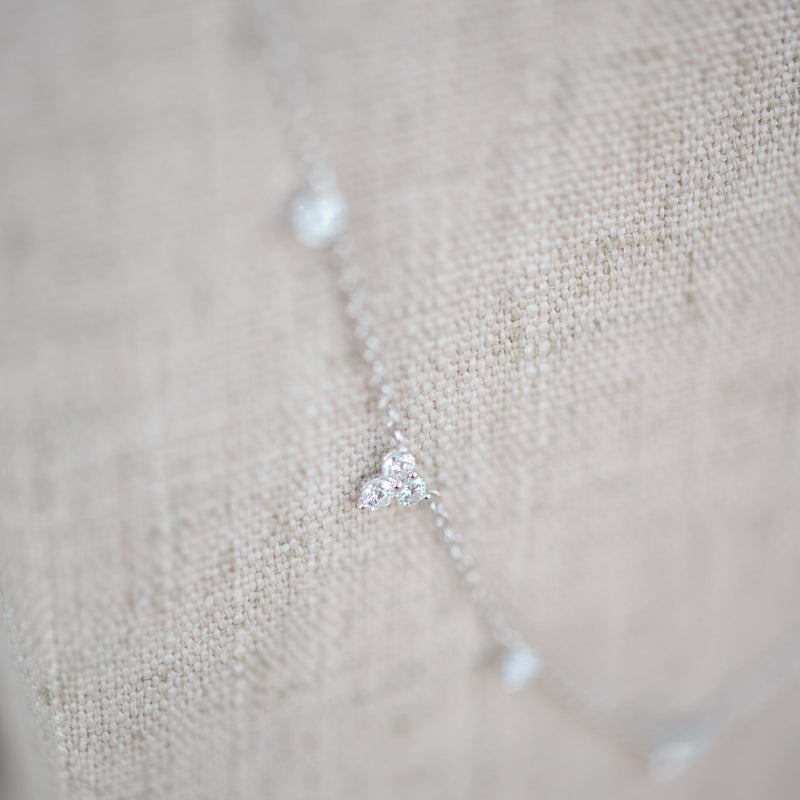 White gold multi-station diamond necklace-PRE ORDER NOW