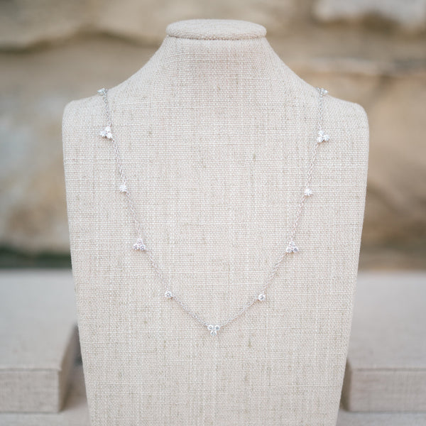 White gold multi-station diamond necklace-PRE ORDER NOW