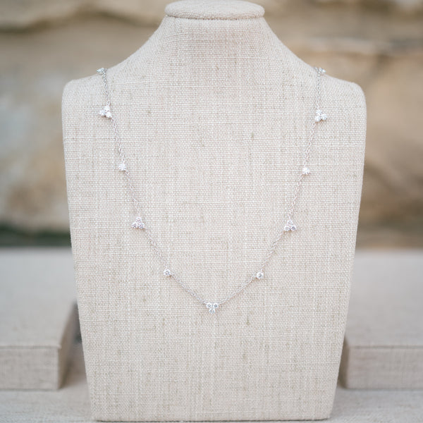 White gold multi-station diamond necklace-PRE ORDER NOW