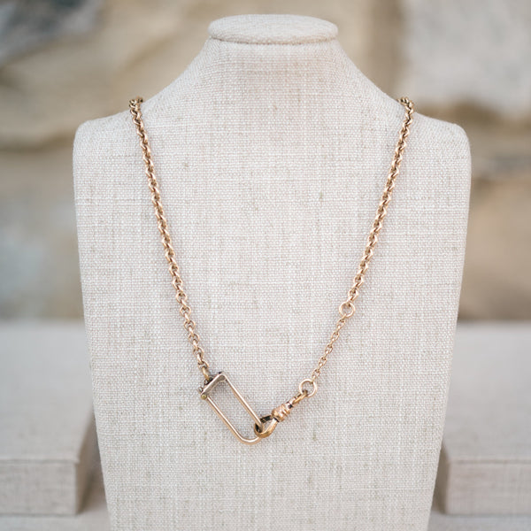 Oval clasp gold filled chain