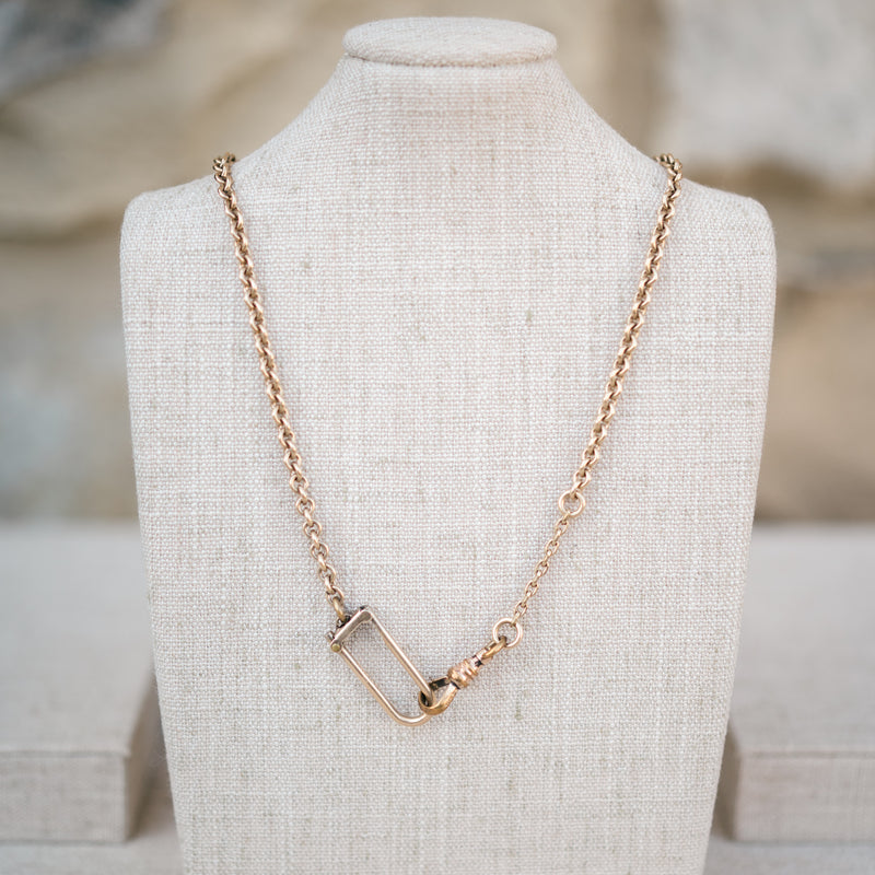 Oval clasp gold filled chain