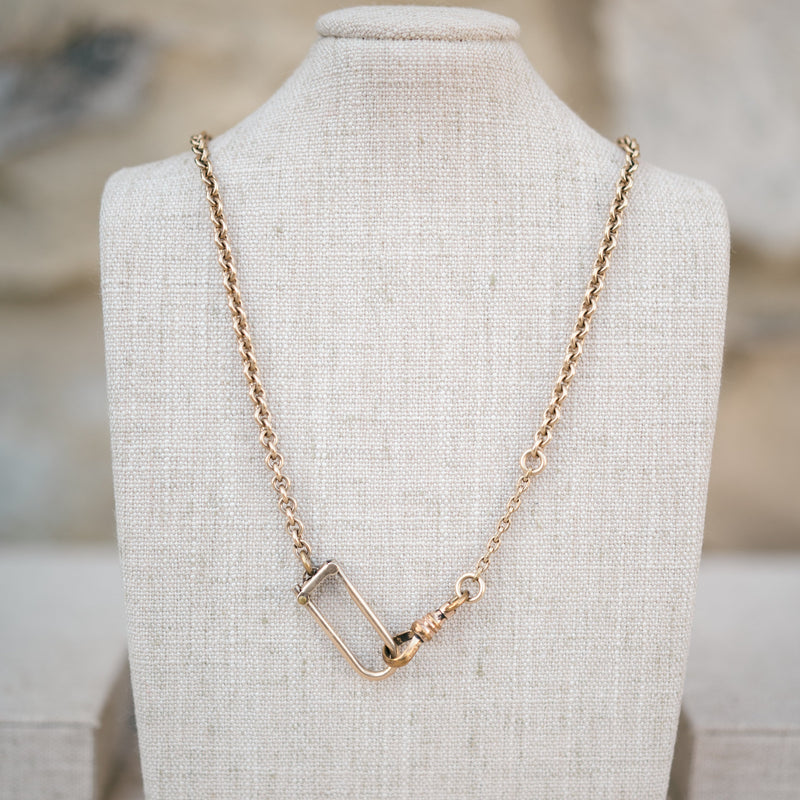 Oval clasp gold filled chain