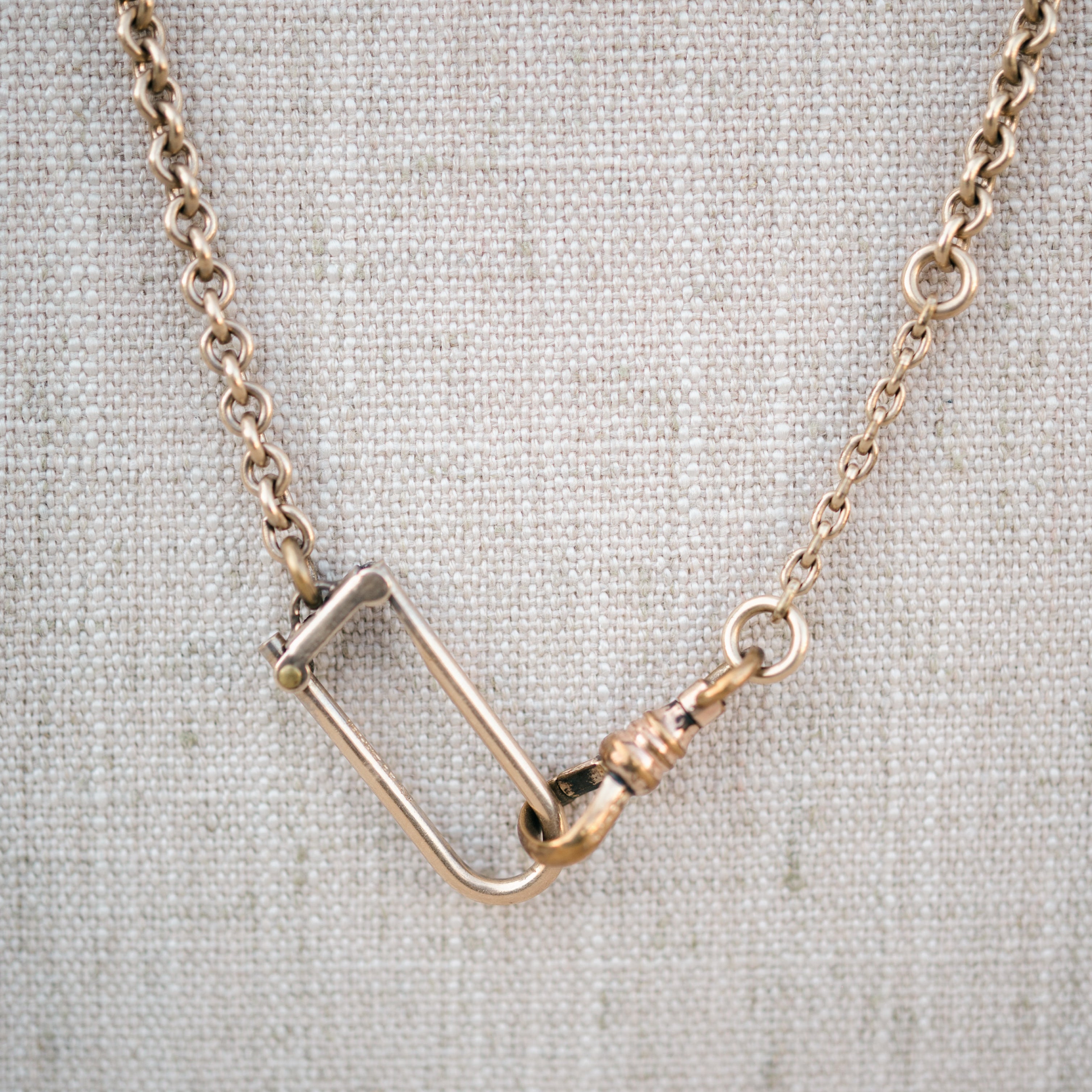 Oval clasp gold filled chain