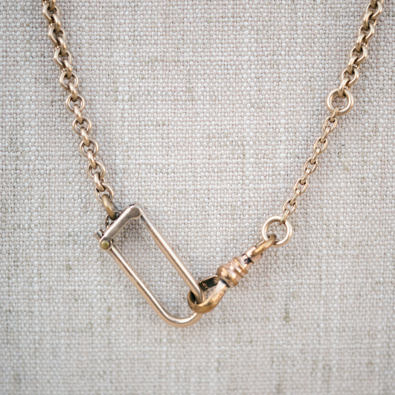 Oval clasp gold filled chain