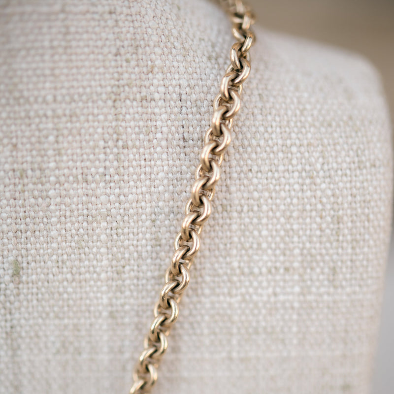 Oval clasp gold filled chain