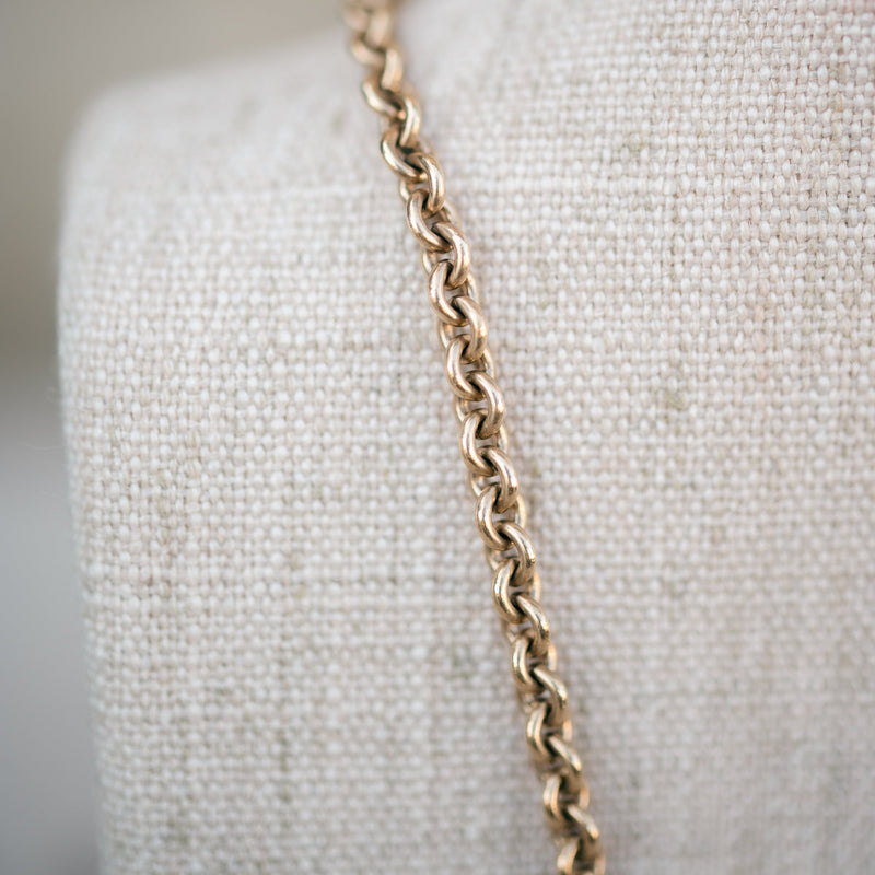 Oval clasp gold filled chain