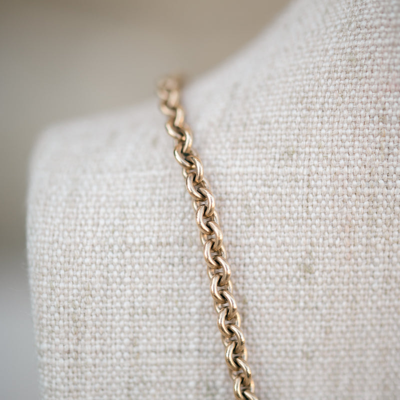 Oval clasp gold filled chain