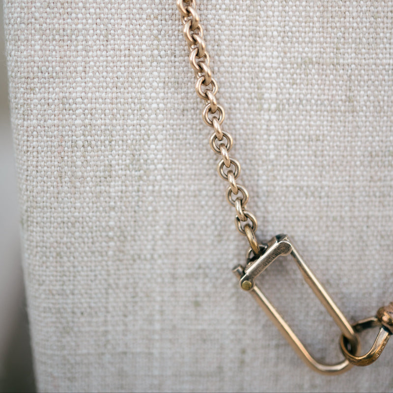 Oval clasp gold filled chain
