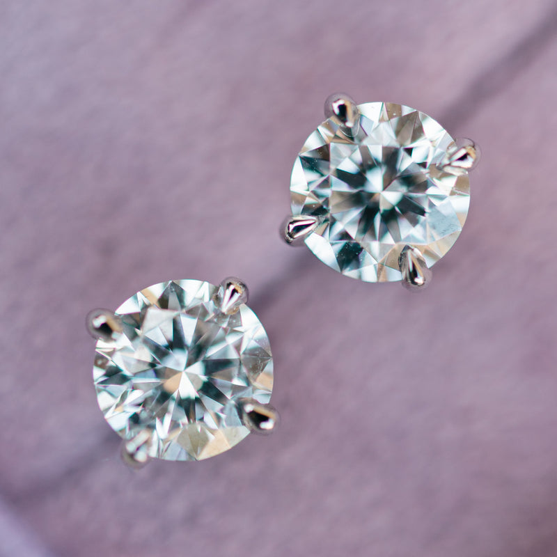 2.38ct lab grown diamond studs