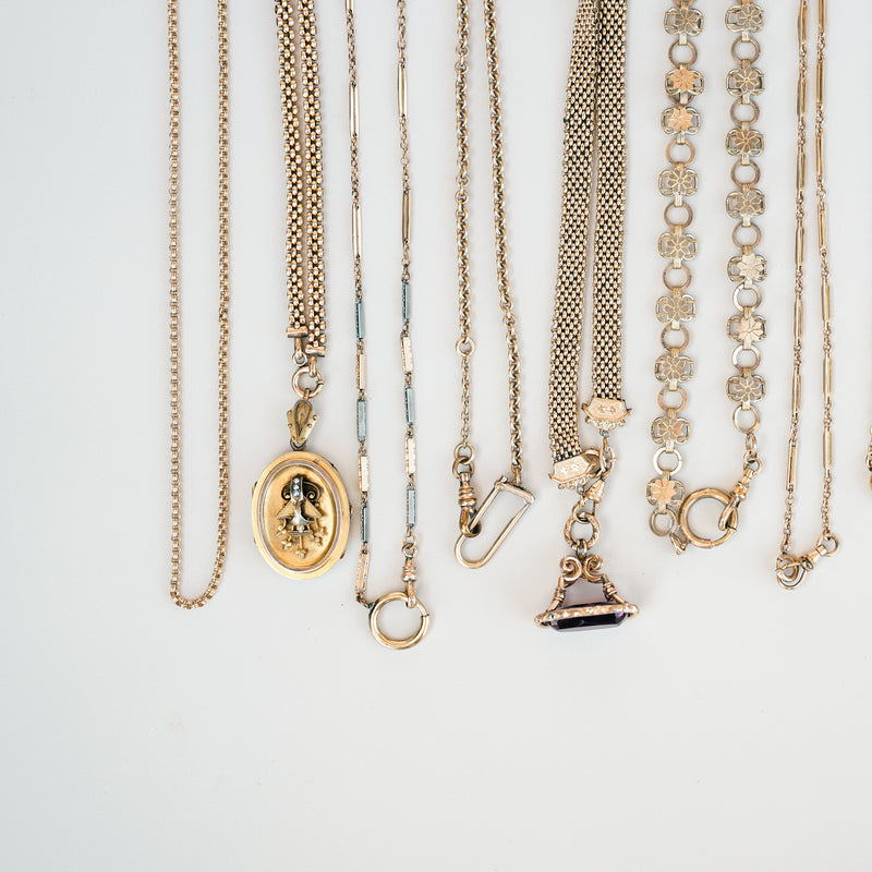 Victorian gold filled petite rolo chain