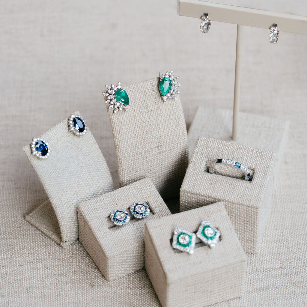 Sapphire and Diamond Earrings