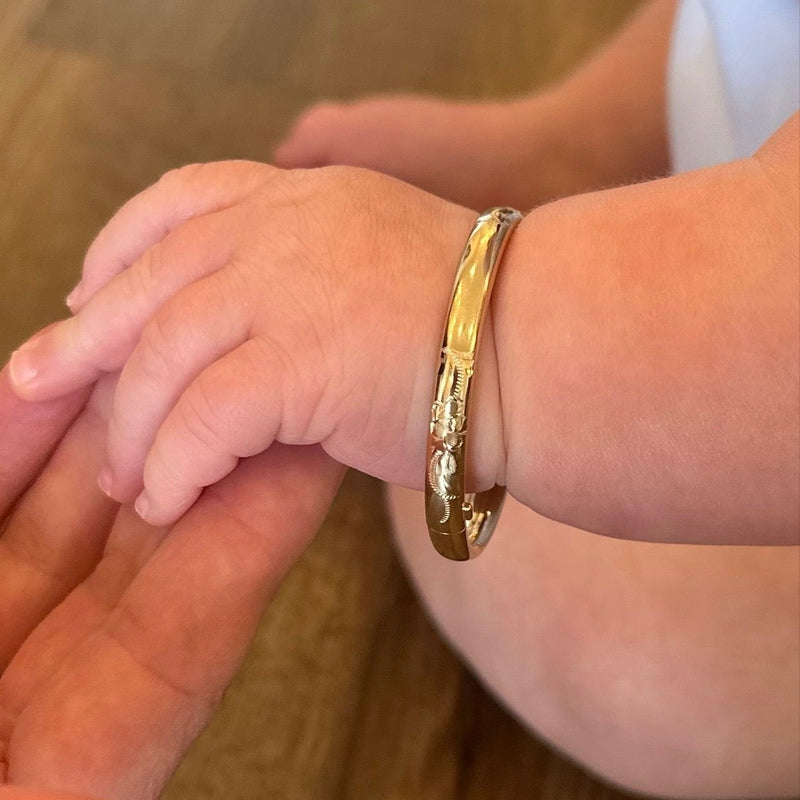 Hand Engraved Baby Bangle