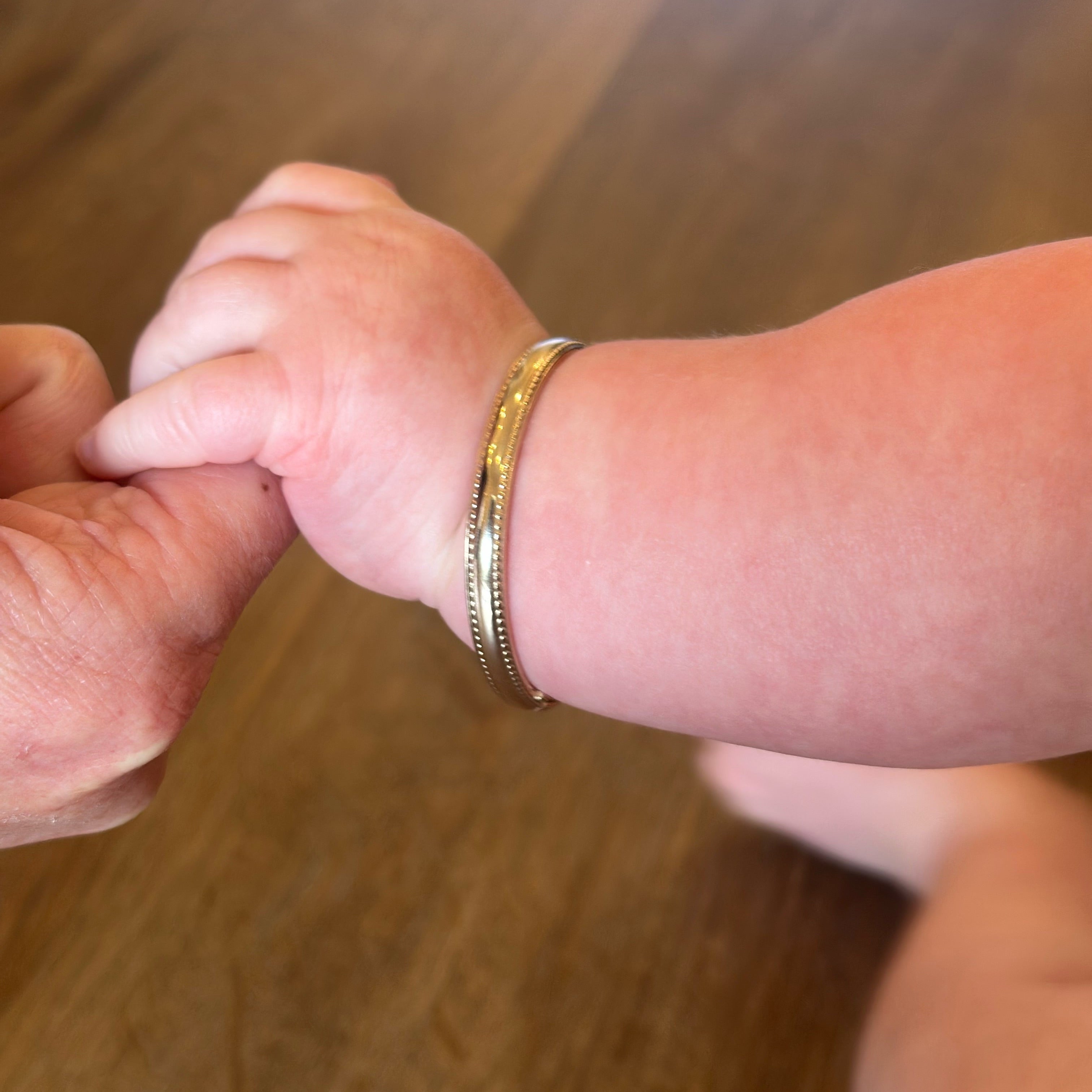 Beaded Edge Baby Bangle