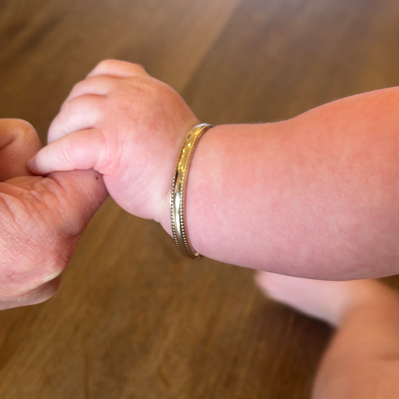 Beaded Edge Baby Bangle