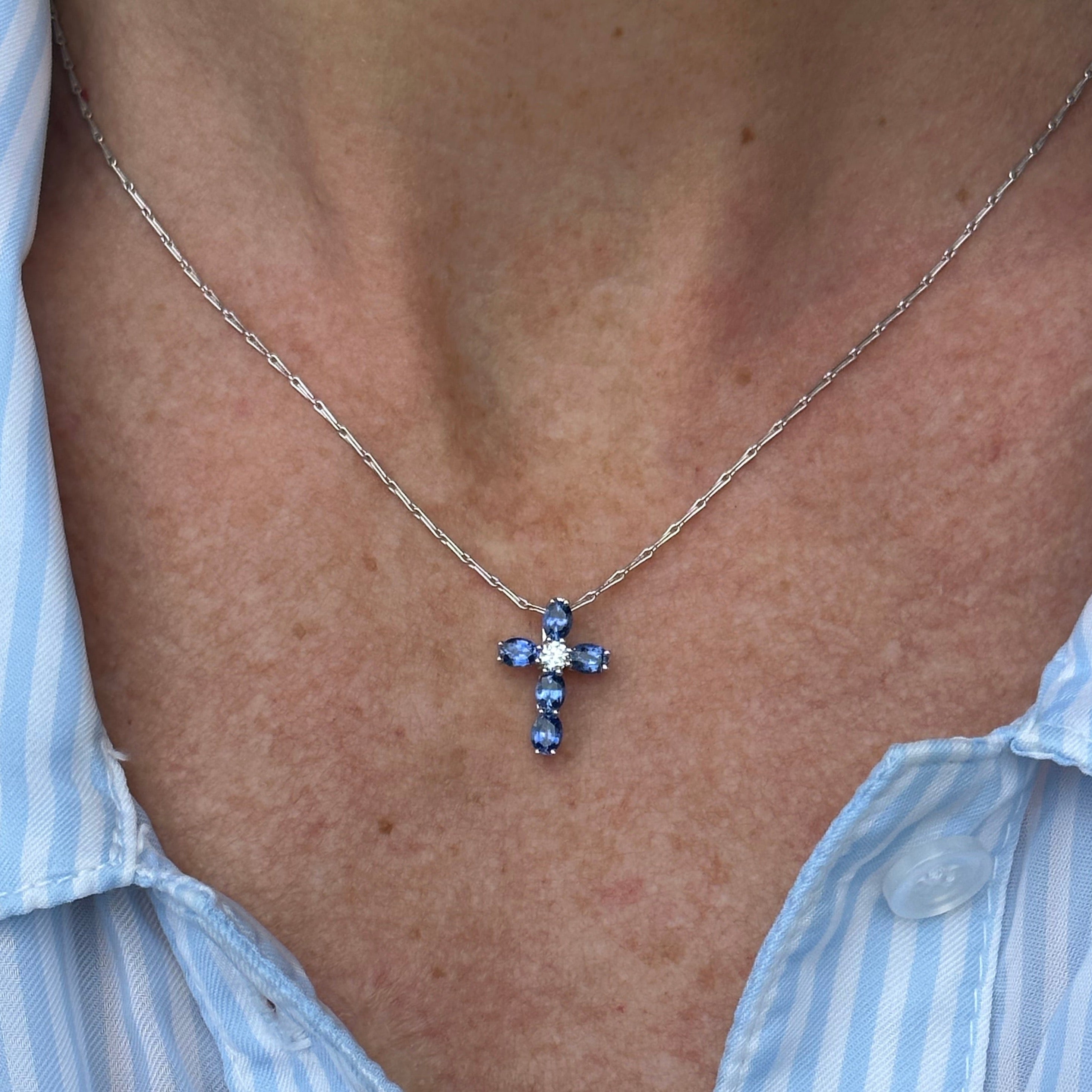 Sapphire and Diamond Cross