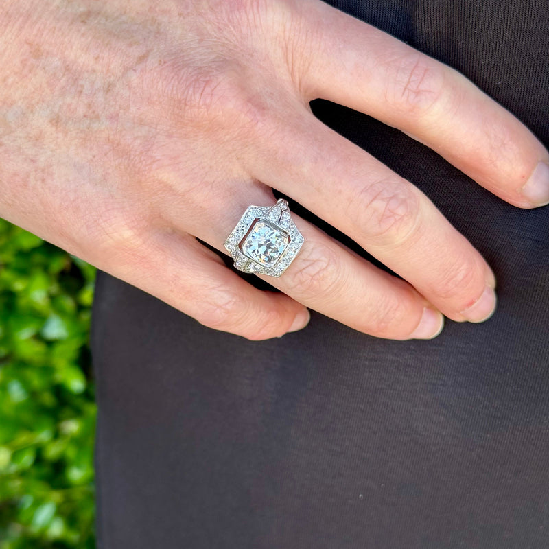 Vintage old European cut diamond ring