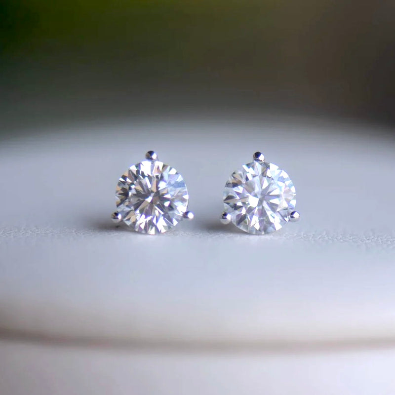 Lab Grown Diamond Earrings, 2 carat total weight