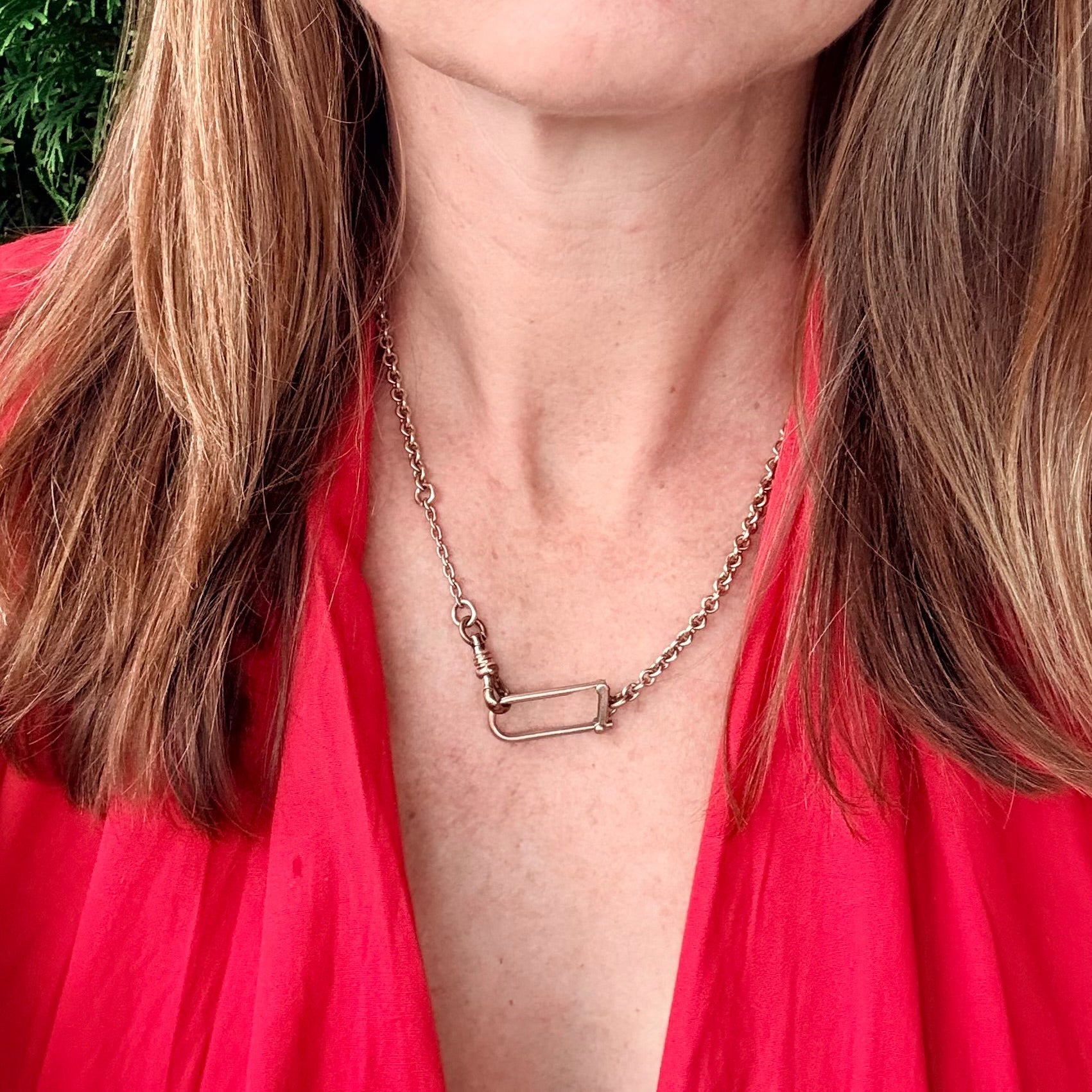 Oval clasp gold filled chain