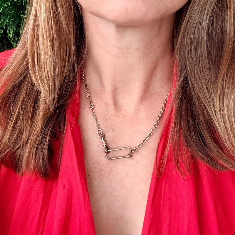 Oval clasp gold filled chain