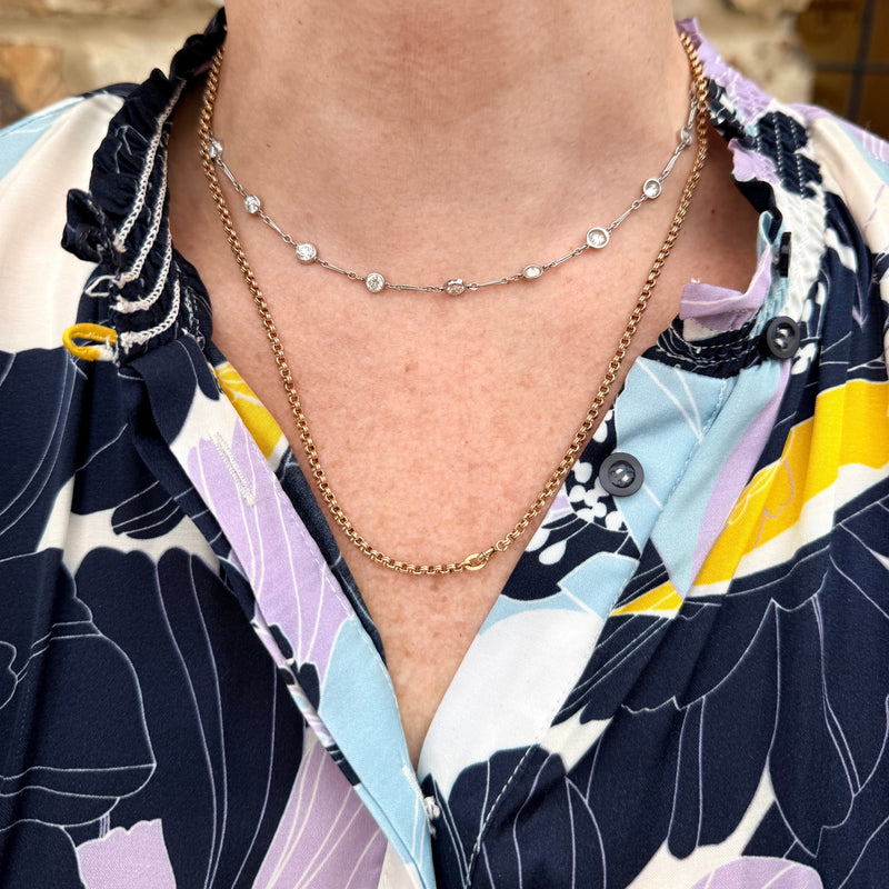 Victorian gold filled petite rolo chain