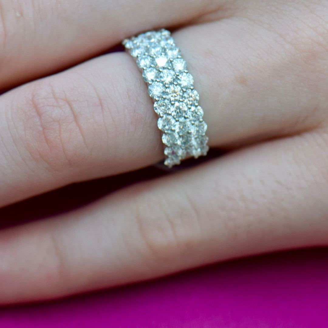 Pave diamond band