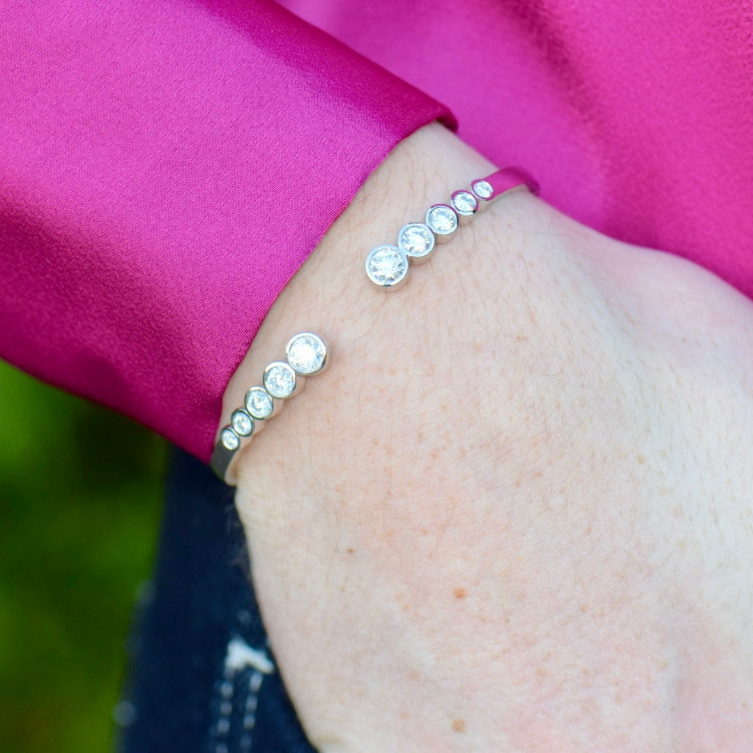 tapered diamond cuff bracelet