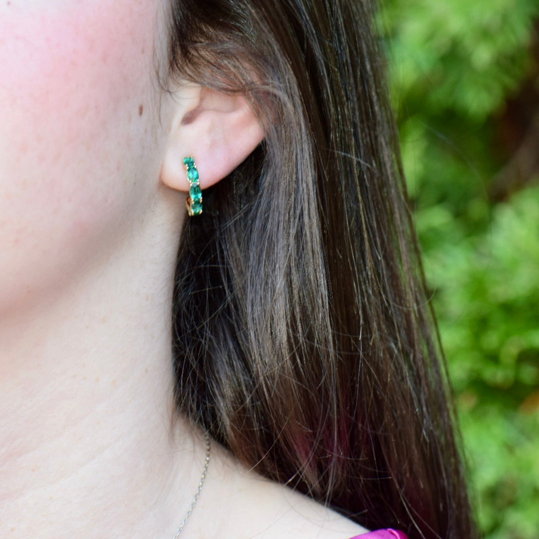 Emerald Hoops