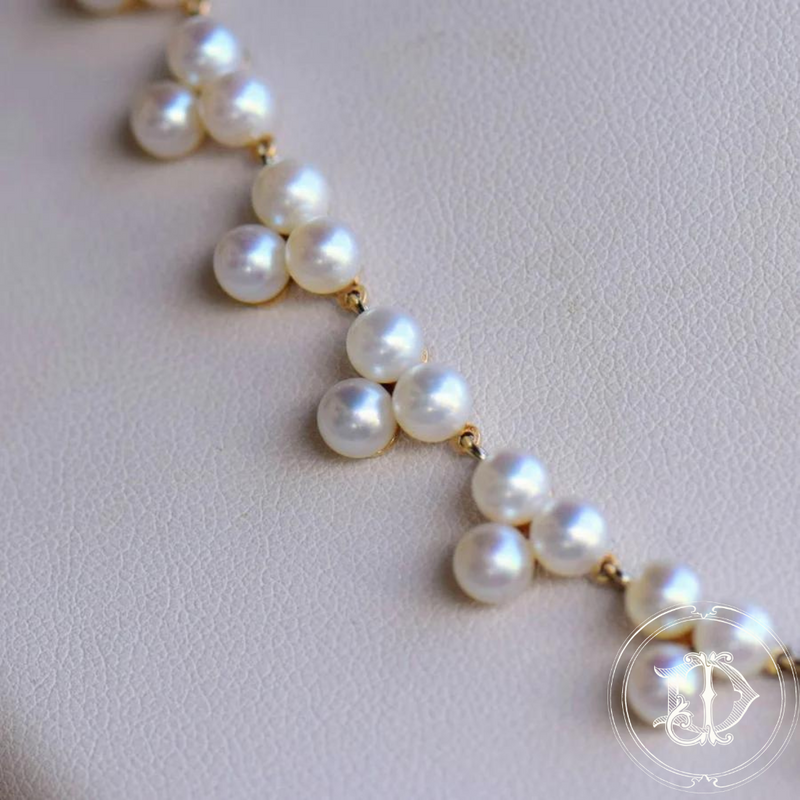 Trefoil Cultured Pearl Necklace