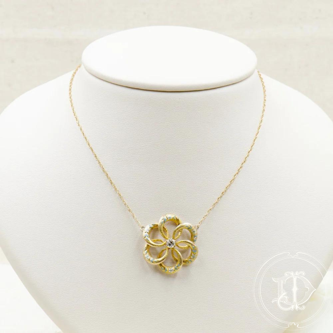 Victorian Diamond and Enamel Necklace
